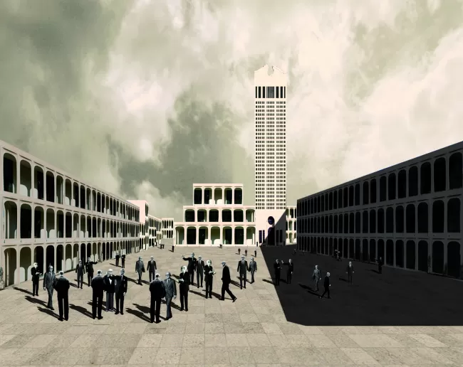Reinterpretation of "Piazza San Marco" (Francesco di Guardi, ca. 1760) | &copy; Sara Masoumi, Sharareh Zohedi, 2011